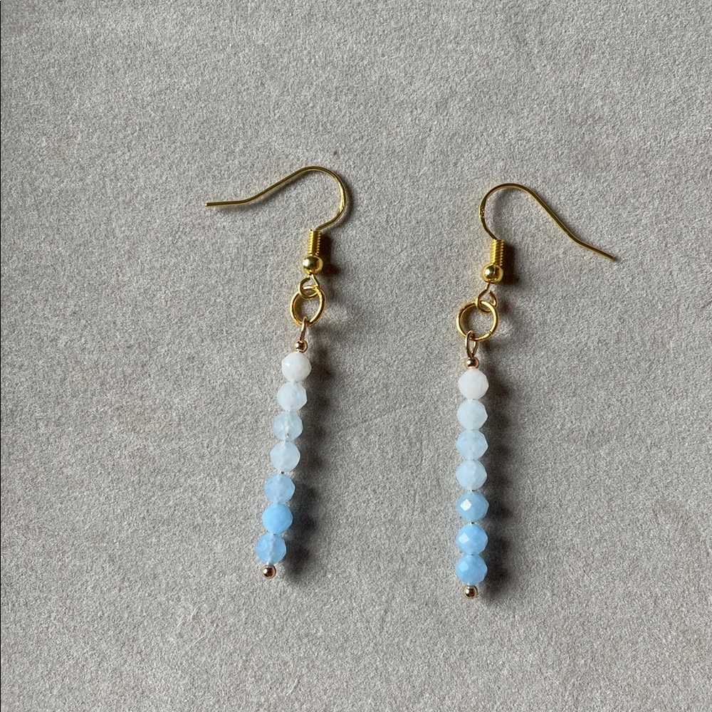 Natural Aquamarine Gemstone Earrings